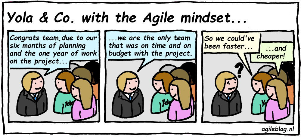 Yola & Co. with the Agile mindset comic.