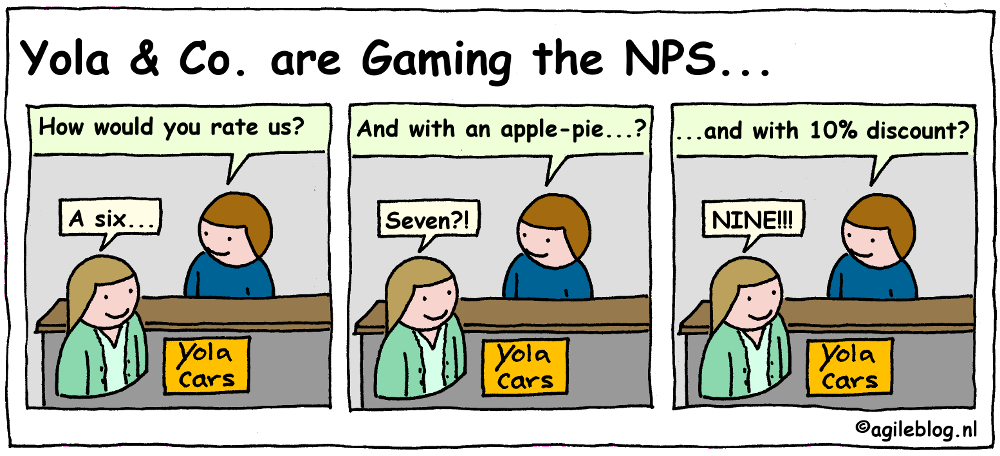 Yola and Co. are gaming the NPS comic.